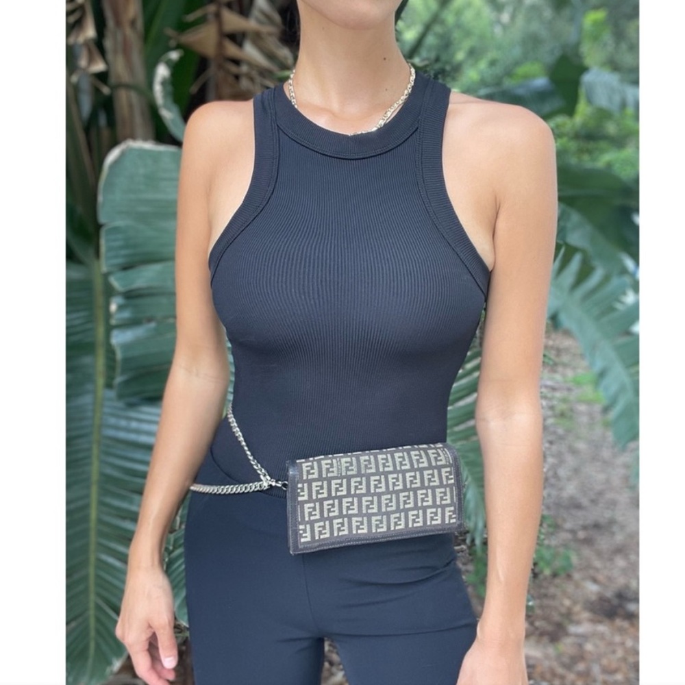 Fendi Zucca Monogram Wallet on Chain/ Beltbag